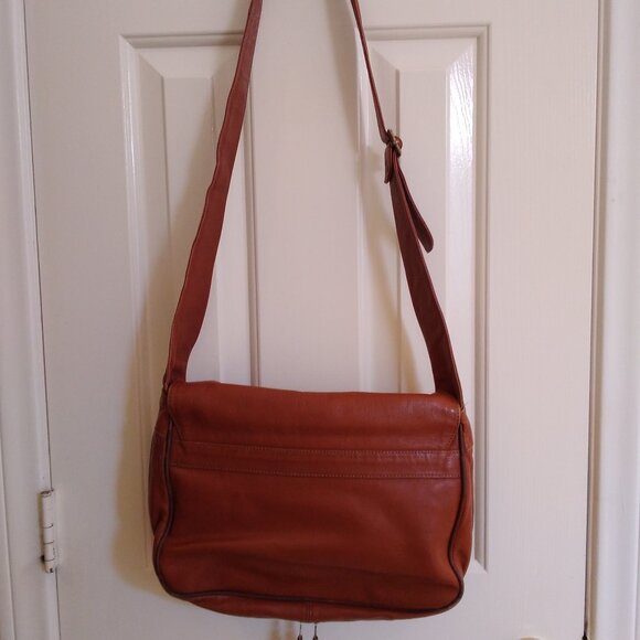 Italian Leather Purse - Vintage Large Shoulder Bag - Picture 4 of 10